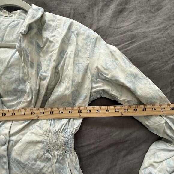 For Love and Lemons Blazer Mini Dress Blue and White Chantal Large - Picture 10 of 12